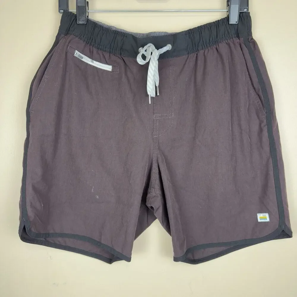 Vuori Brown Hybrid Shorts Swim Gym Outdoor Activewear Performance Men’s Size S